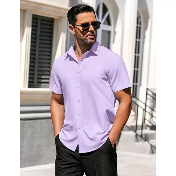 COOFANDY Men's Casual Dress Shirts Short Sleeve Wrinkle Free Casual Button Down Shirts