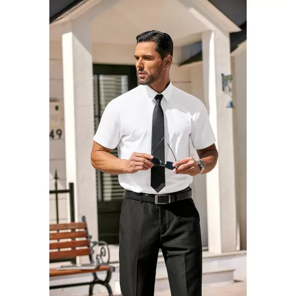 COOFANDY Men's Casual Dress Shirts Short Sleeve Wrinkle Free Casual Button Down Shirts