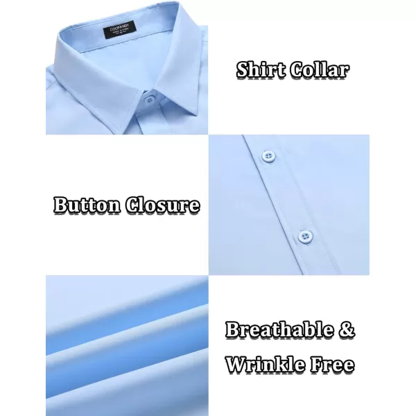 COOFANDY Men's Casual Dress Shirts Short Sleeve Wrinkle Free Casual Button Down Shirts