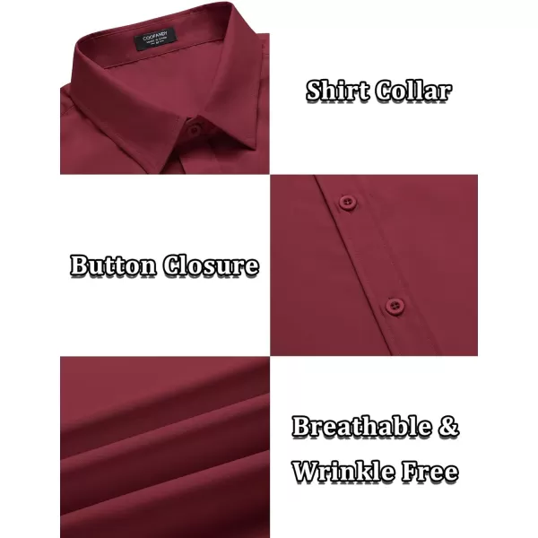 COOFANDY Men's Casual Dress Shirts Short Sleeve Wrinkle Free Casual Button Down Shirts