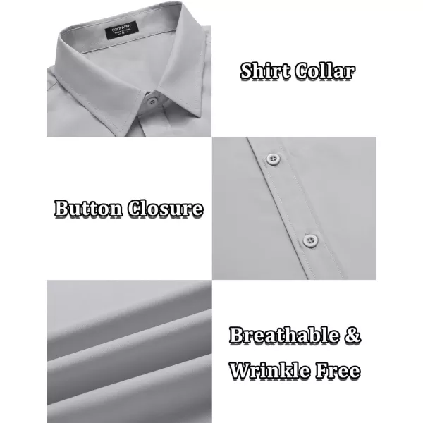 COOFANDY Men's Casual Dress Shirts Short Sleeve Wrinkle Free Casual Button Down Shirts