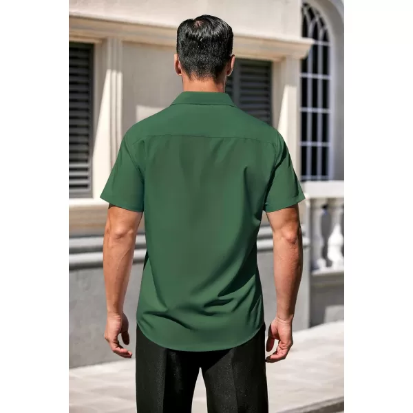 COOFANDY Men's Casual Dress Shirts Short Sleeve Wrinkle Free Casual Button Down Shirts
