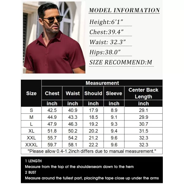 COOFANDY Men's Casual Dress Shirts Short Sleeve Wrinkle Free Casual Button Down Shirts