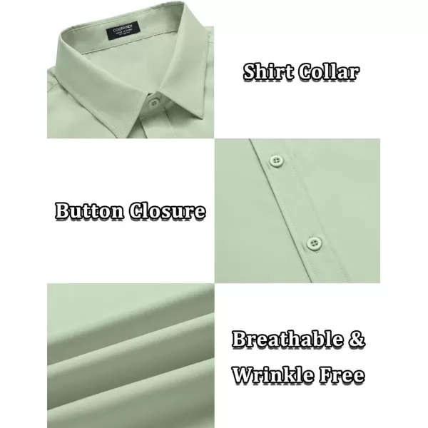 COOFANDY Men's Casual Dress Shirts Short Sleeve Wrinkle Free Casual Button Down Shirts
