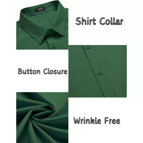 COOFANDY Men's Casual Dress Shirts Short Sleeve Wrinkle Free Casual Button Down Shirts