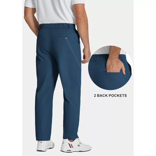 COOFANDY Men's Casual Pants Classic Fit Flat Front Pants Lightweight Elastic Waist Golf Trousers with Pockets