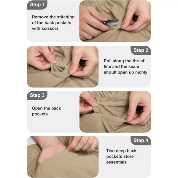 COOFANDY Men's Casual Pants Classic Fit Flat Front Pants Lightweight Elastic Waist Golf Trousers with Pockets