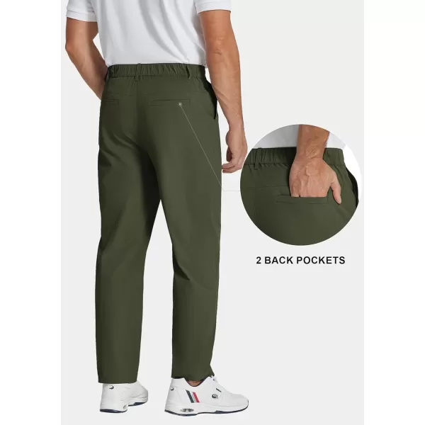 COOFANDY Men's Casual Pants Classic Fit Flat Front Pants Lightweight Elastic Waist Golf Trousers with Pockets