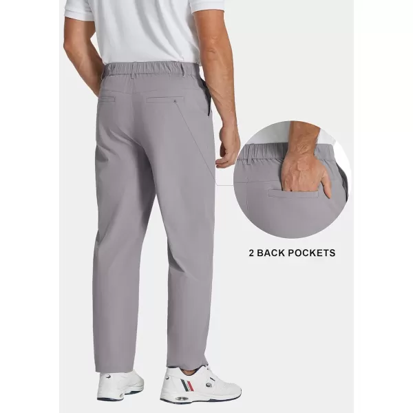 COOFANDY Men's Casual Pants Classic Fit Flat Front Pants Lightweight Elastic Waist Golf Trousers with Pockets
