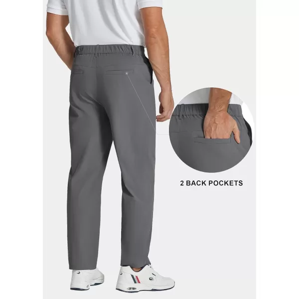 COOFANDY Men's Casual Pants Classic Fit Flat Front Pants Lightweight Elastic Waist Golf Trousers with Pockets