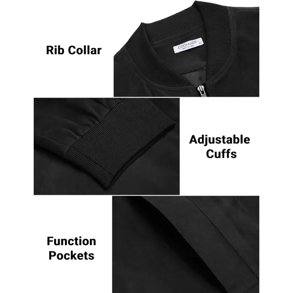 COOFANDY Men's Casual Varsity Jacket Vintage Lightweight Suede Bomber Jackets
