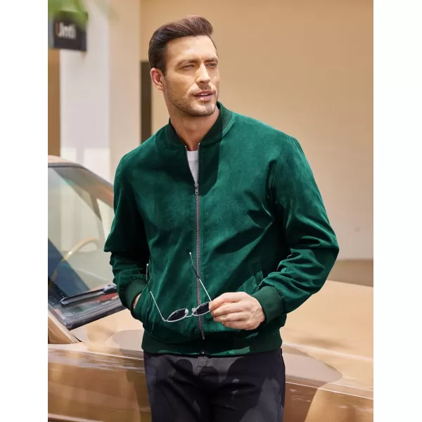 COOFANDY Men's Casual Varsity Jacket Vintage Lightweight Suede Bomber Jackets