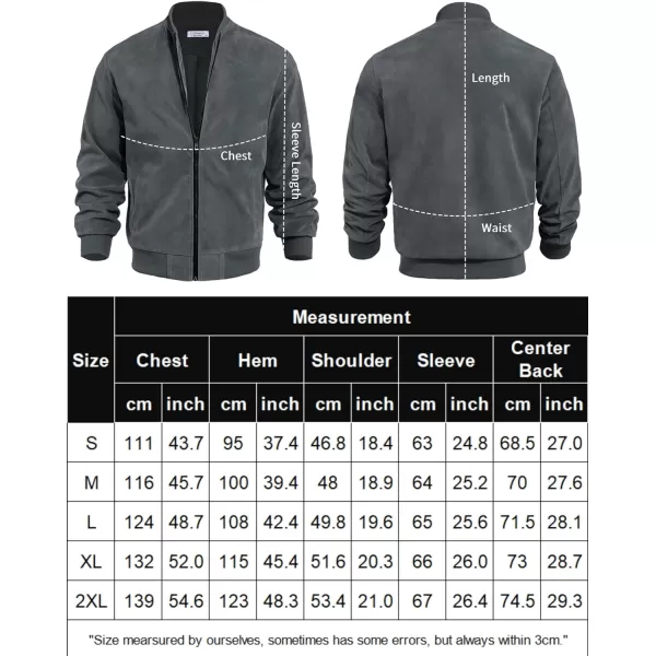 COOFANDY Men's Casual Varsity Jacket Vintage Lightweight Suede Bomber Jackets