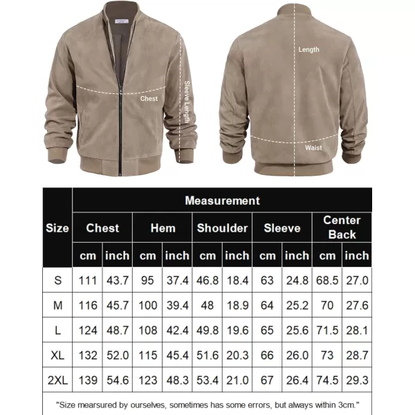 COOFANDY Men's Casual Varsity Jacket Vintage Lightweight Suede Bomber Jackets