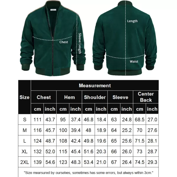 COOFANDY Men's Casual Varsity Jacket Vintage Lightweight Suede Bomber Jackets