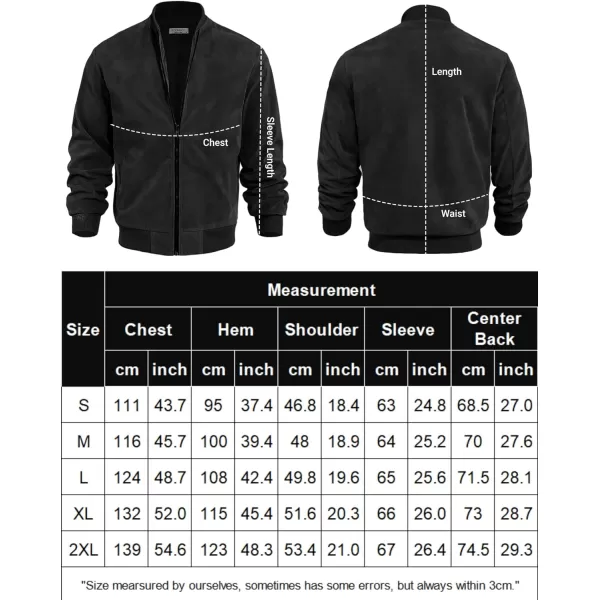 COOFANDY Men's Casual Varsity Jacket Vintage Lightweight Suede Bomber Jackets