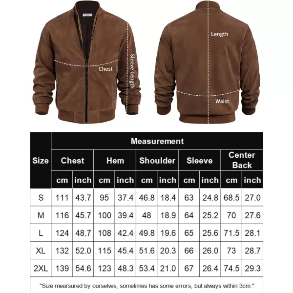 COOFANDY Men's Casual Varsity Jacket Vintage Lightweight Suede Bomber Jackets