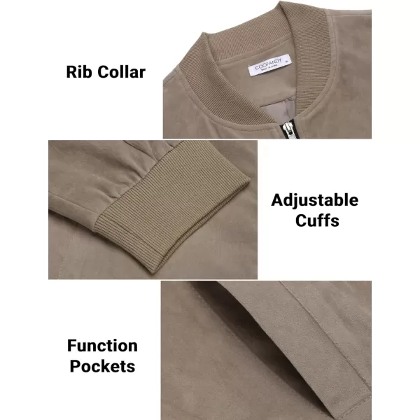 COOFANDY Men's Casual Varsity Jacket Vintage Lightweight Suede Bomber Jackets