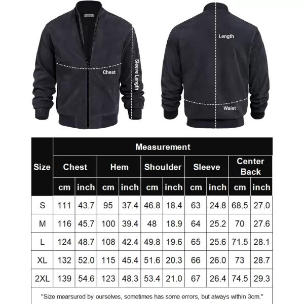 COOFANDY Men's Casual Varsity Jacket Vintage Lightweight Suede Bomber Jackets