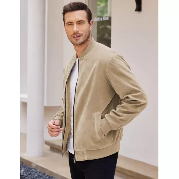 COOFANDY Men's Casual Varsity Jacket Vintage Lightweight Suede Bomber Jackets