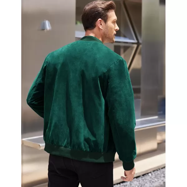 COOFANDY Men's Casual Varsity Jacket Vintage Lightweight Suede Bomber Jackets