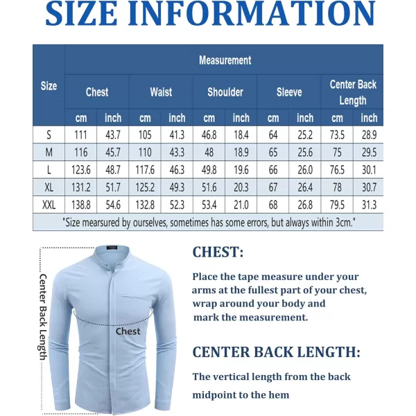 COOFANDY Men's Cotton Linen Shirt Long Sleeve Button Down Shirts Band Collar Beach Yoga Shirts