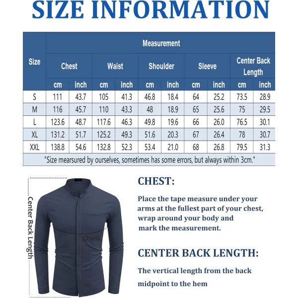 COOFANDY Men's Cotton Linen Shirt Long Sleeve Button Down Shirts Band Collar Beach Yoga Shirts
