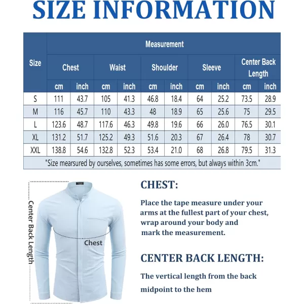 COOFANDY Men's Cotton Linen Shirt Long Sleeve Button Down Shirts Band Collar Beach Yoga Shirts