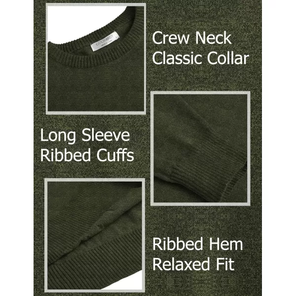 COOFANDY Men's Dress Crew Neck Sweater Slim Fit Lightweight Sweatshirts Knitted Pullover Casual Fashion Long Sleeve Sweater