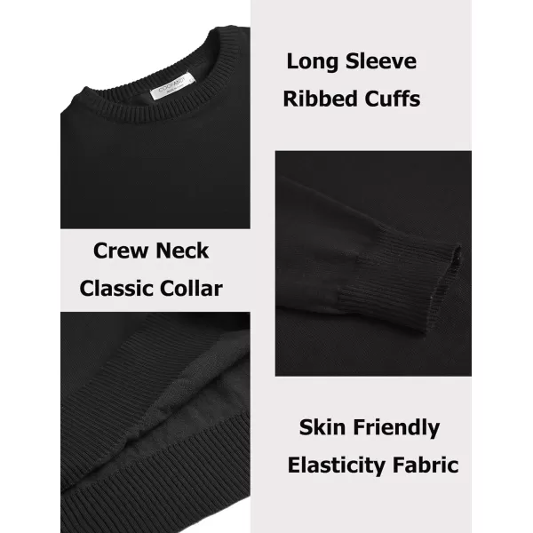 COOFANDY Men's Dress Crew Neck Sweater Slim Fit Lightweight Sweatshirts Knitted Pullover Casual Fashion Long Sleeve Sweater