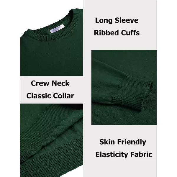 COOFANDY Men's Dress Crew Neck Sweater Slim Fit Lightweight Sweatshirts Knitted Pullover Casual Fashion Long Sleeve Sweater