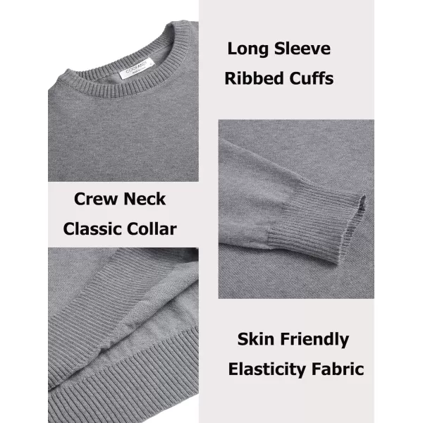COOFANDY Men's Dress Crew Neck Sweater Slim Fit Lightweight Sweatshirts Knitted Pullover Casual Fashion Long Sleeve Sweater