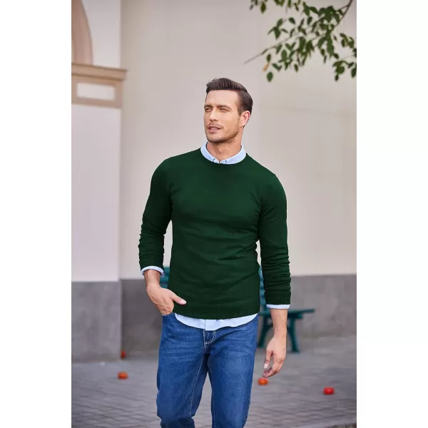 COOFANDY Men's Dress Crew Neck Sweater Slim Fit Lightweight Sweatshirts Knitted Pullover Casual Fashion Long Sleeve Sweater