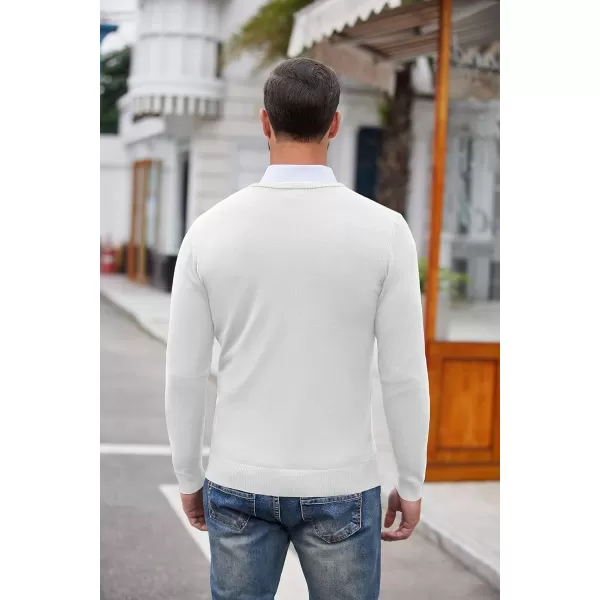 COOFANDY Men's Dress Crew Neck Sweater Slim Fit Lightweight Sweatshirts Knitted Pullover Casual Fashion Long Sleeve Sweater