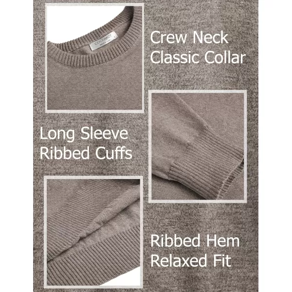 COOFANDY Men's Dress Crew Neck Sweater Slim Fit Lightweight Sweatshirts Knitted Pullover Casual Fashion Long Sleeve Sweater