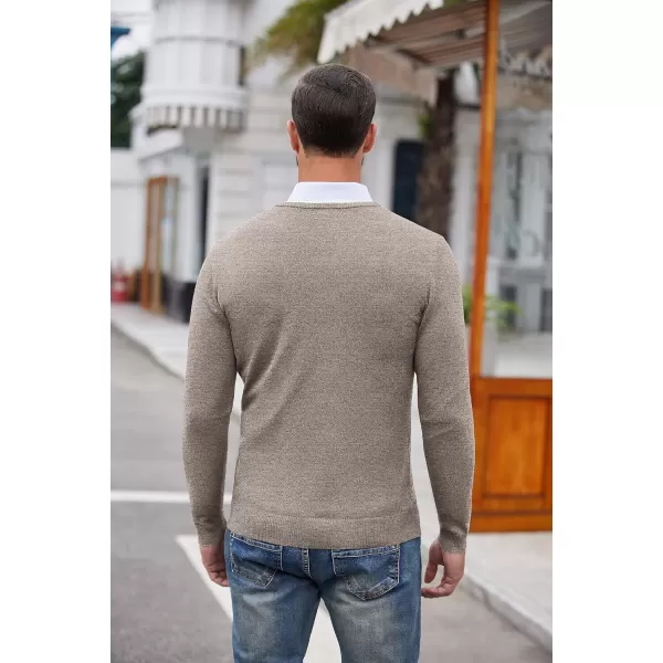 COOFANDY Men's Dress Crew Neck Sweater Slim Fit Lightweight Sweatshirts Knitted Pullover Casual Fashion Long Sleeve Sweater