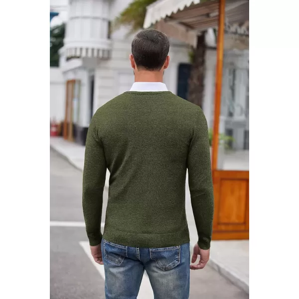 COOFANDY Men's Dress Crew Neck Sweater Slim Fit Lightweight Sweatshirts Knitted Pullover Casual Fashion Long Sleeve Sweater