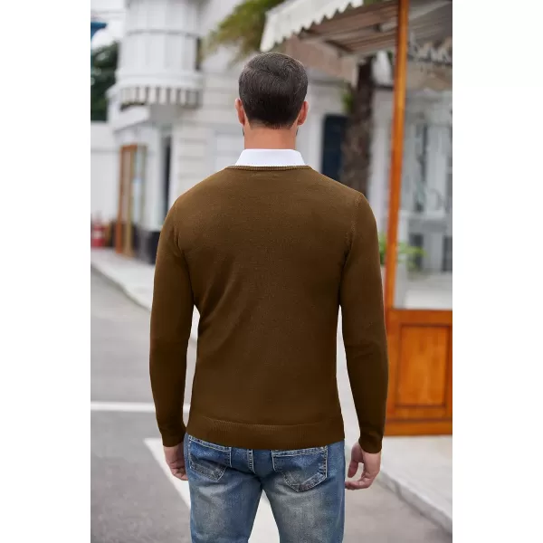 COOFANDY Men's Dress Crew Neck Sweater Slim Fit Lightweight Sweatshirts Knitted Pullover Casual Fashion Long Sleeve Sweater