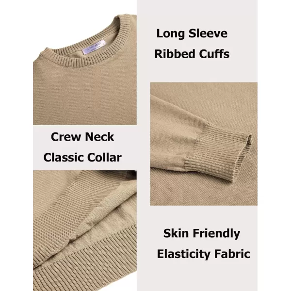 COOFANDY Men's Dress Crew Neck Sweater Slim Fit Lightweight Sweatshirts Knitted Pullover Casual Fashion Long Sleeve Sweater