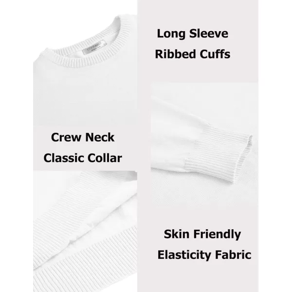 COOFANDY Men's Dress Crew Neck Sweater Slim Fit Lightweight Sweatshirts Knitted Pullover Casual Fashion Long Sleeve Sweater