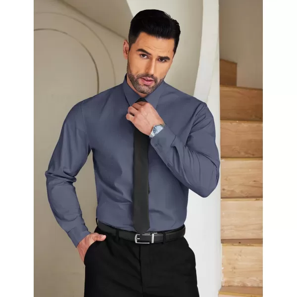COOFANDY Men's Dress Shirt Wrinkle Free Long Sleeve Button Down Formal Shirts