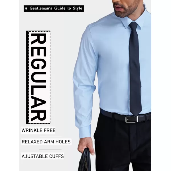 COOFANDY Men's Dress Shirt Wrinkle Free Long Sleeve Button Down Formal Shirts