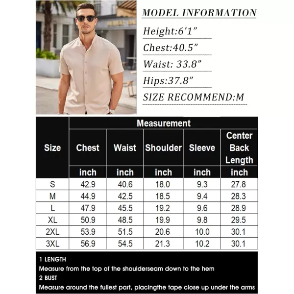 COOFANDY Mens Dress Shirts Stretch Athletic Fit Short Sleeve Button Down Shirts Wrinkle Free