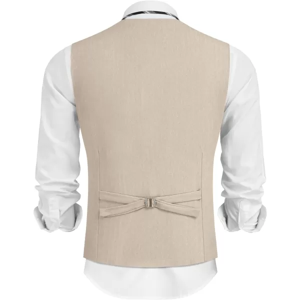 COOFANDY Mens Dress Vest Casual Business Waistcoat Formal Wedding 3 Button Suit Vest