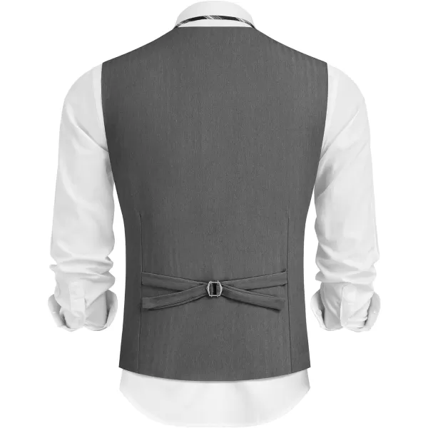 COOFANDY Mens Dress Vest Casual Business Waistcoat Formal Wedding 3 Button Suit Vest