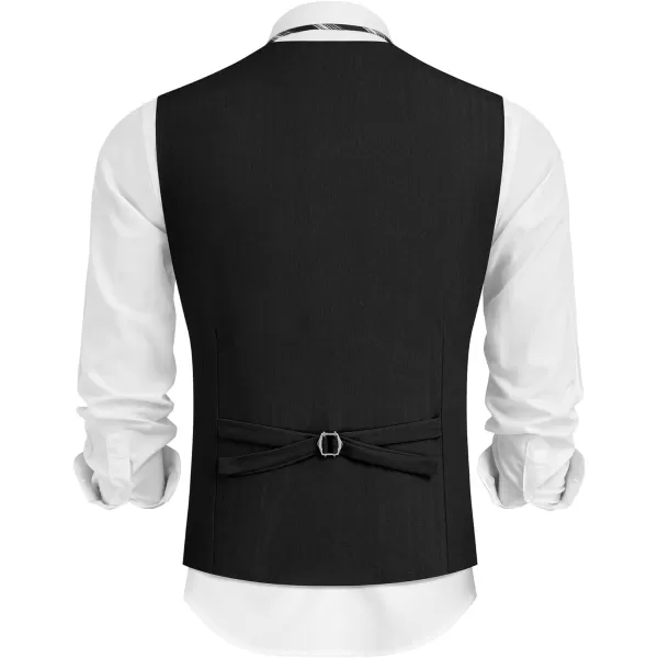 COOFANDY Mens Dress Vest Casual Business Waistcoat Formal Wedding 3 Button Suit Vest