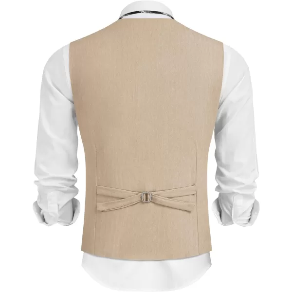 COOFANDY Mens Dress Vest Casual Business Waistcoat Formal Wedding 3 Button Suit Vest