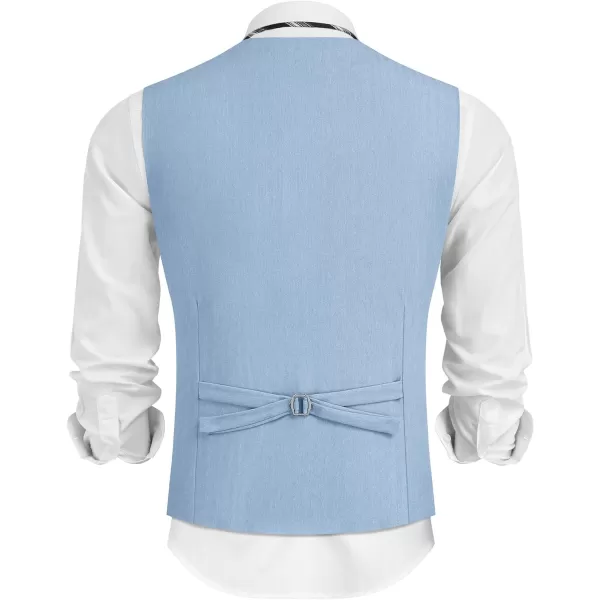 COOFANDY Mens Dress Vest Casual Business Waistcoat Formal Wedding 3 Button Suit Vest