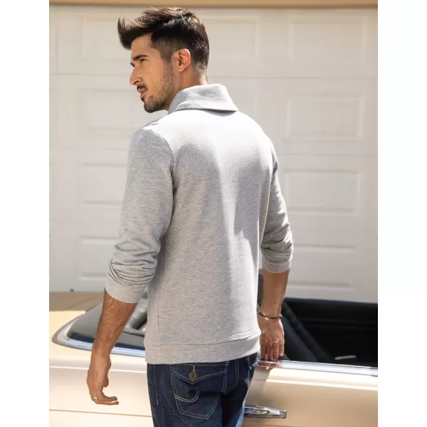 COOFANDY Men's Fashion Shawl Collar Pullover Casual Long Sleeve Knitted Sweater Sweatshirts