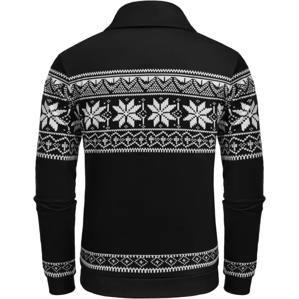 COOFANDY Men's Fashion Shawl Collar Pullover Casual Long Sleeve Knitted Sweater Sweatshirts